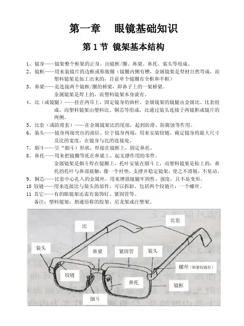 第一章 眼镜架基础知识(眼镜架制造技术与检查标准)