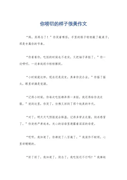 你唠叨的样子很美作文
