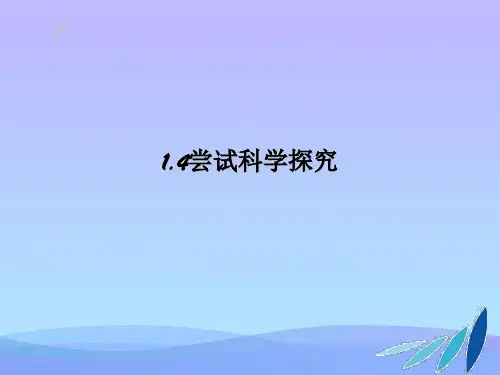 尝试科学探究ppt 粤教沪科版优秀课件