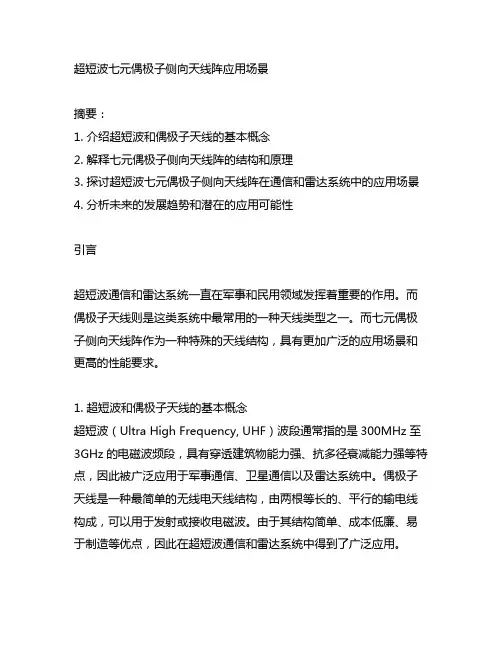 超短波七元偶极子侧向天线阵应用场景