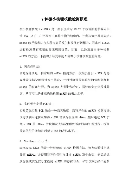 7种微小核糖核酸检测原理