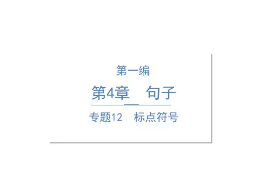 六年级专项精讲专题标点符号人教部编版PPT