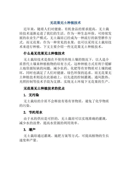 无花果无土种植技术