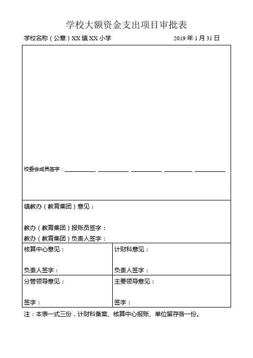 大额支出审批表(新)