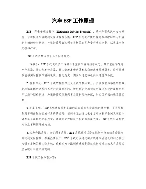 汽车ESP工作原理