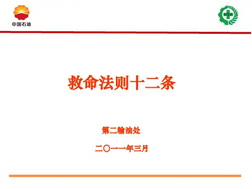 壳牌公司救命法则十二条教学教材