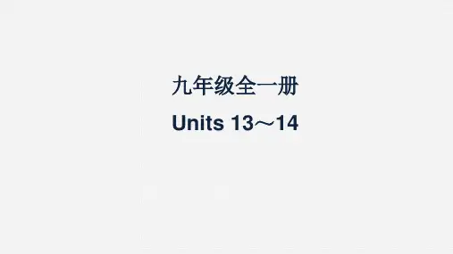 2024年人教版中考英语一轮复习 教材梳理九年级全一册 Units 13～14课件 
