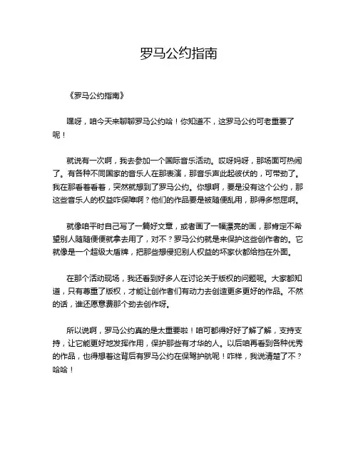 罗马公约指南