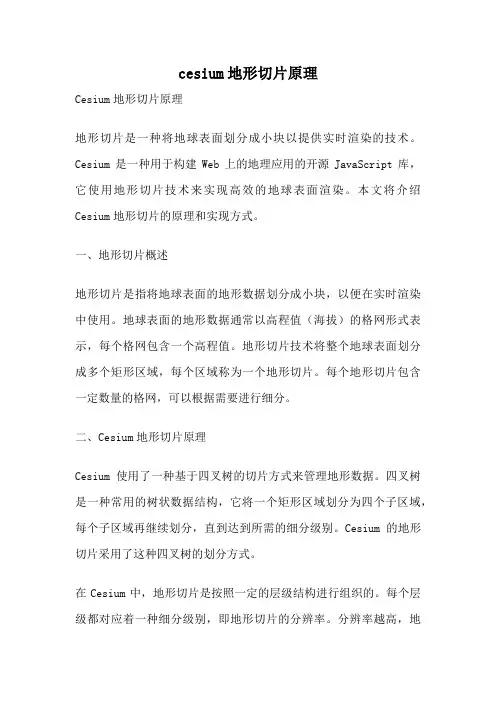 cesium地形切片原理