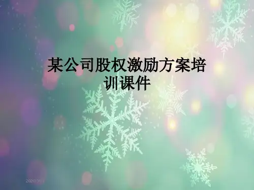 某公司股权激励方案培训课件