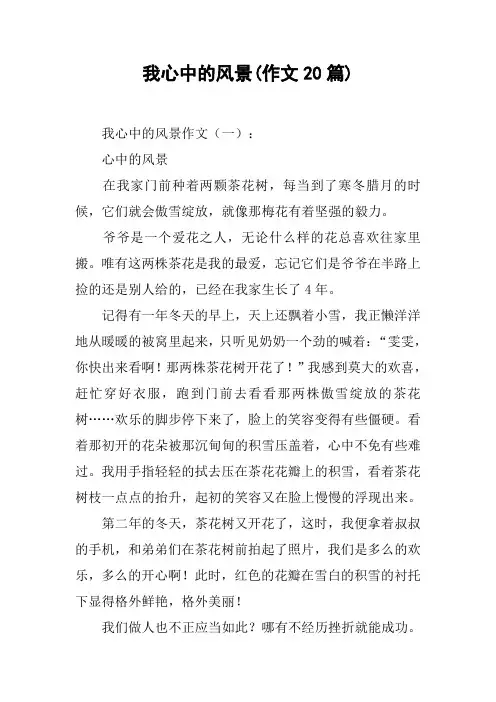 我心中的风景(作文20篇)