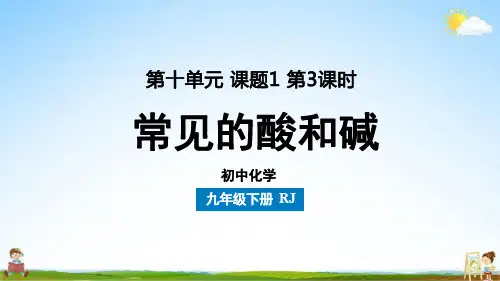 人教版九年级化学下册 第10单元 课题1 常见的酸和碱(第三课时)教学课件PPT初中公开课