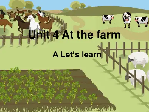 四年级(下册)英语Unit-4-At-the-farm-A-Let's-learn