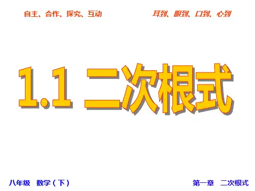 浙教版八年级下册数学1.1二次根式课件