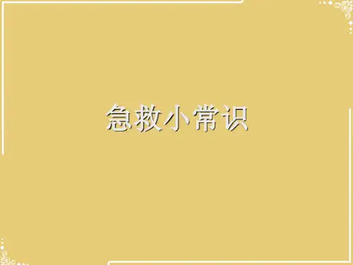 急救小常识【共47张PPT】