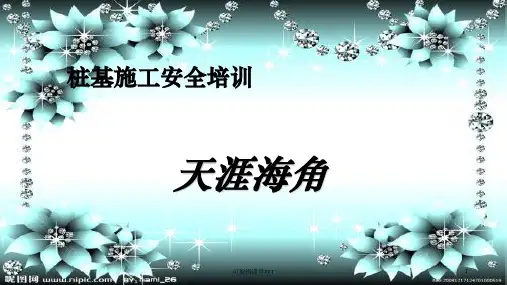 桩基施工安全管理ppt课件