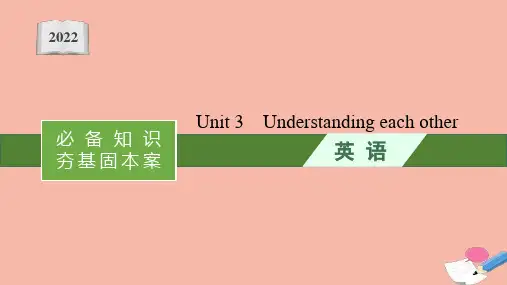 2022高考英语模块六Unit3Understandingeachother课件牛津译林版