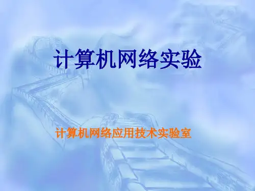 计算机网络实验ActiveDirectory(活动目录)网络的安装和配置精品PPT课件