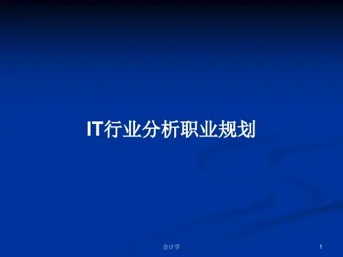 IT行业分析职业规划PPT教案学习