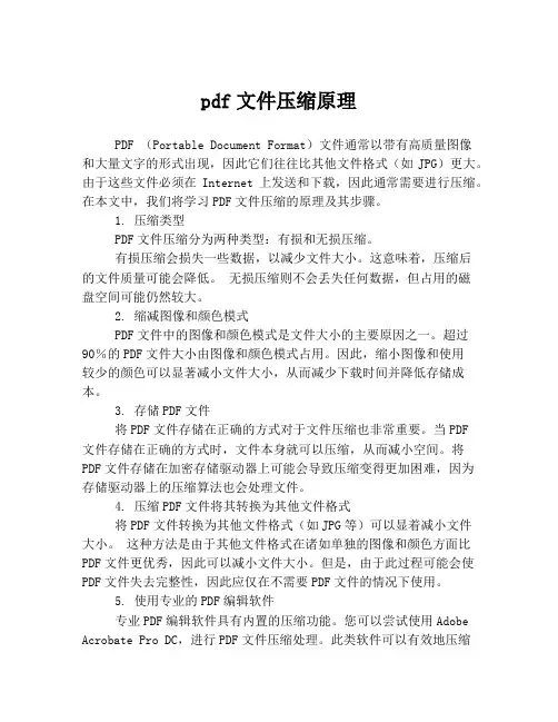 pdf文件压缩原理