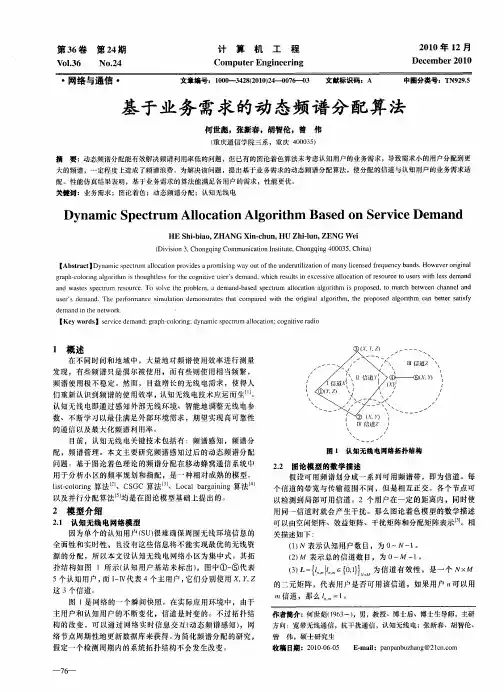 基于业务需求的动态频谱分配算法