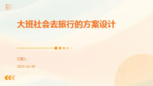 大班社会去旅行的方案设计