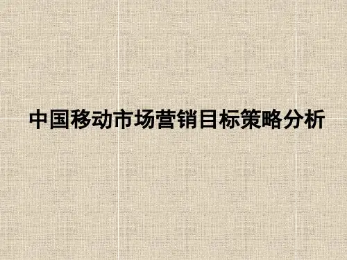 中国移动市场营销目标策略分析