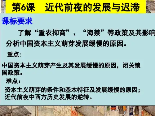 近代前夜的发展与迟滞