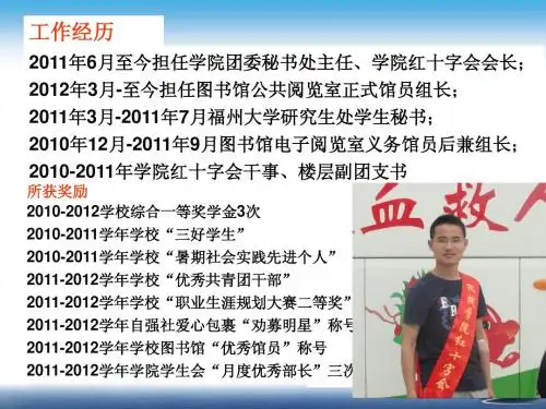 学生会主席团竞选演讲一页PPT