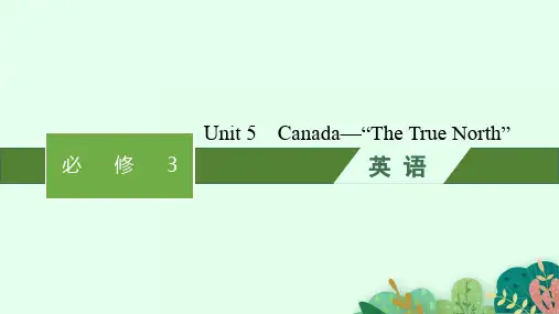 人教版高考英语一轮总复习 必修3 Unit 5 Canada—“The True North”