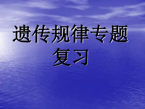 遗传专题复习
