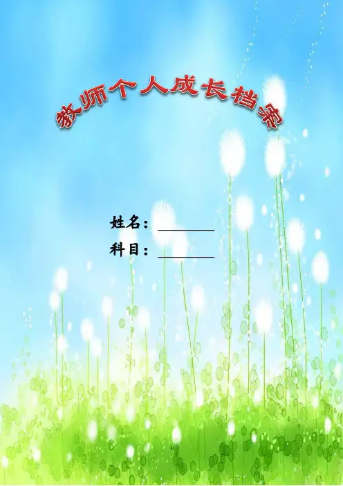 教师个人成长档案模板