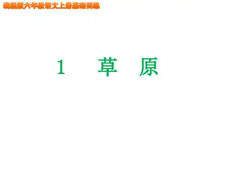 统编版六年级语文上册第1课《草原》基础训练参考答案