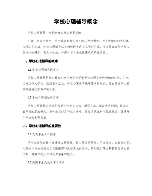 学校心理辅导概念