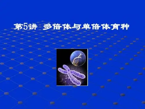 第5讲多倍体与单倍体育种