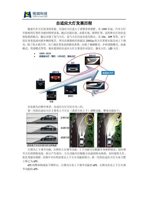 自适应大灯发展历程