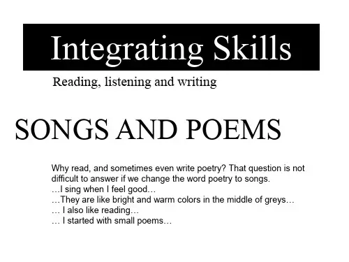 高二英语integrating-skills