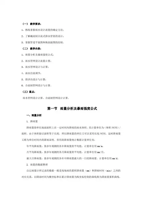 雨水管计算