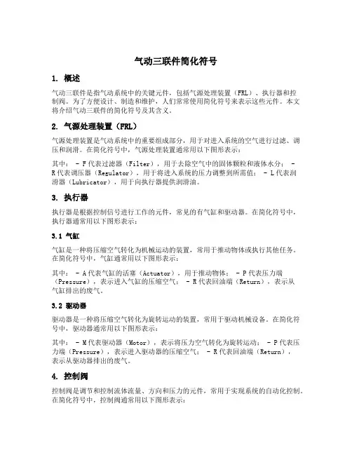 气动三联件简化符号