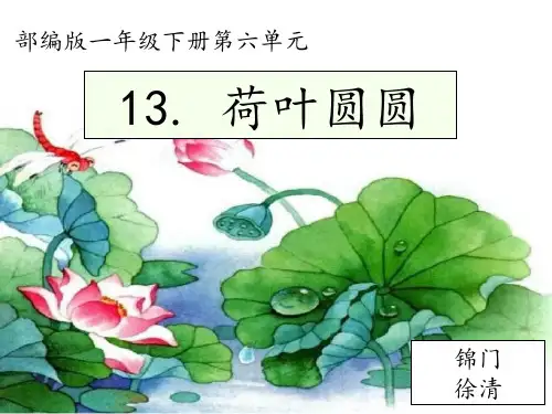 一年级语文《荷叶圆圆》第二课时优秀课件
