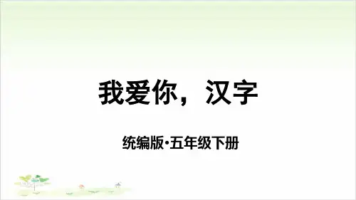 《我爱你,汉字》ppt—人教部编版我爱你,汉字完美课件4
