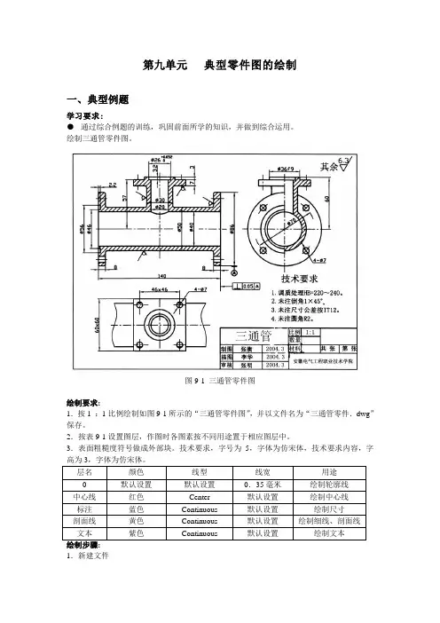 典型零件图CAD绘制方法