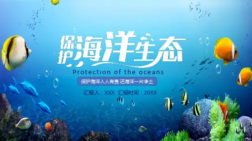 世界海洋日保护海洋人人有责教育课件ppt模板