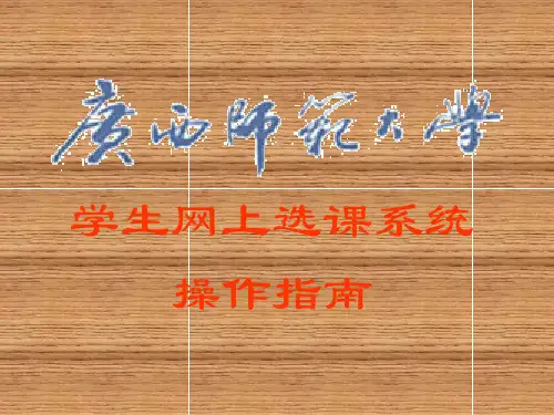 学生网上选课系统.ppt