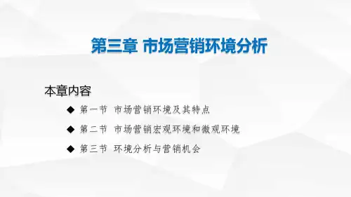 第三章 市场营销环境分析