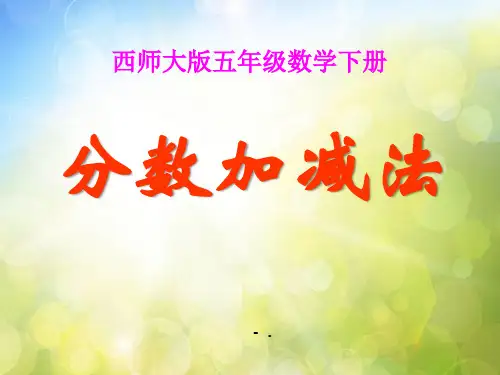 《分数加减法》PPT课件