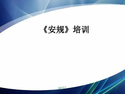 《安规》培训  ppt课件