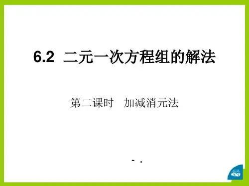 《二元一次方程组的解法》PPT