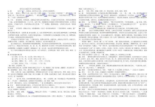 高考文言阅读古代文化常识储备