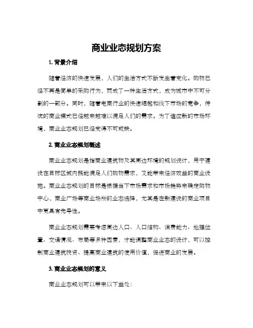商业业态规划方案